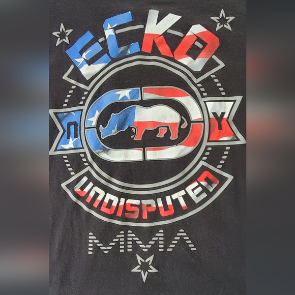Eckō Unltd MMA Tshirt, Size Large, Black with Multicolor - Picture 4 of 9